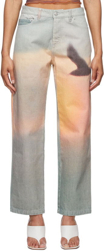 Photo: PRISCAVera Multicolor Low Rise Sunrise Print Jeans