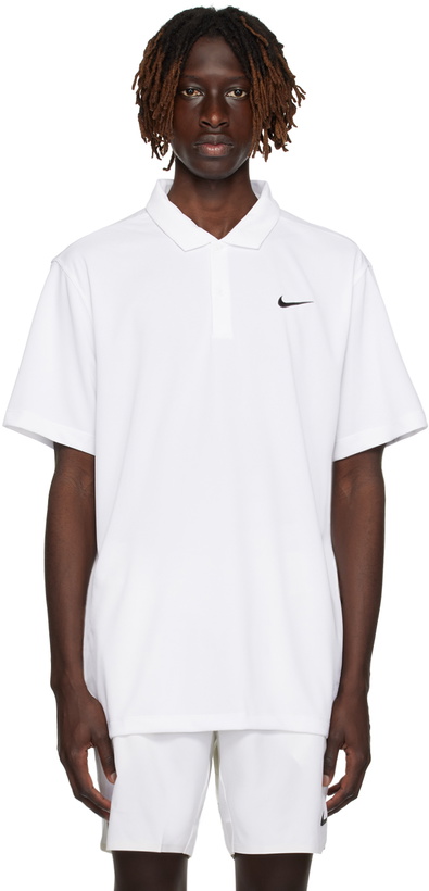 Photo: Nike White Embroidered Polo