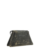 MM6 Maison Margiela Vintage Effect Metal Plaque Flap Shoulder Bag