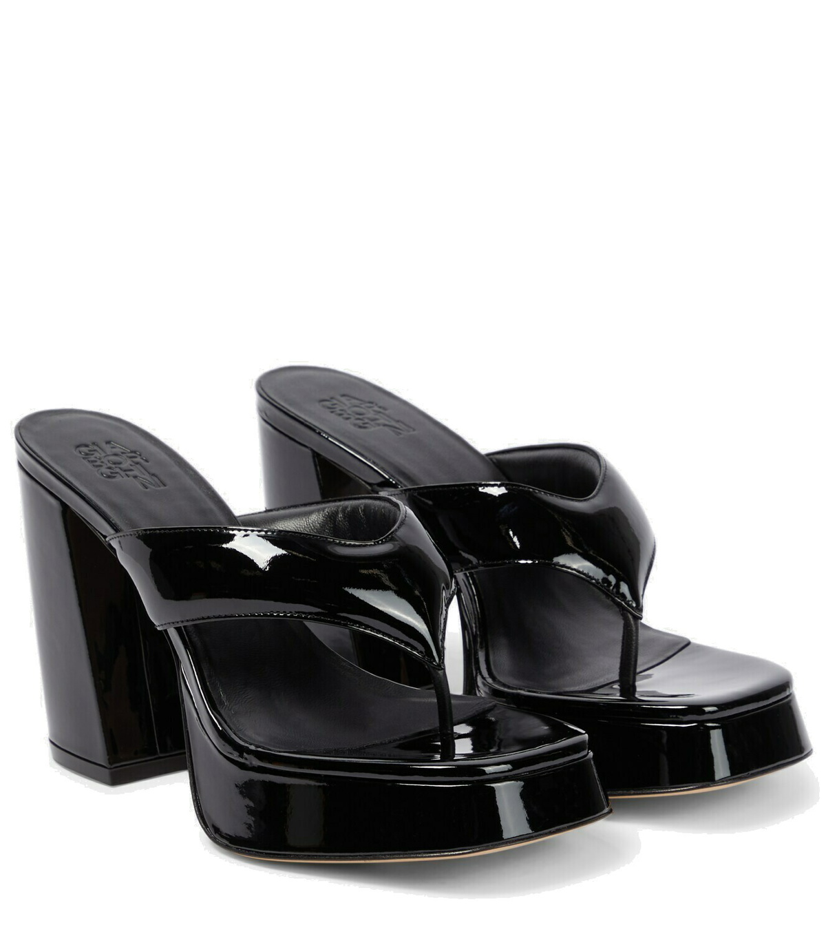 Gia Borghini - Gia 17 patent leather platform thong sandals Gia Borghini