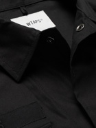 WTAPS - Jungle Logo-Appliquéd Cotton-Poplin Overshirt - Black