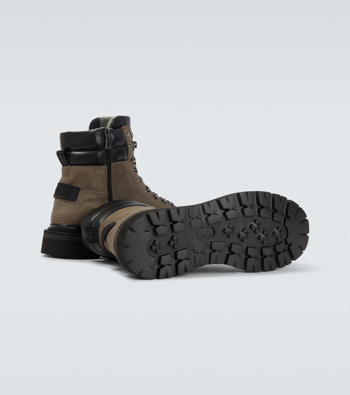 Bogner Seoul leather-trimmed suede lace-up boots