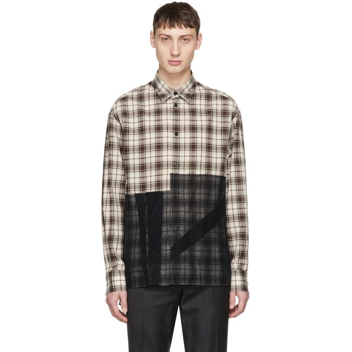 Photo: Lanvin Brown and Navy Patchwork Shirt 