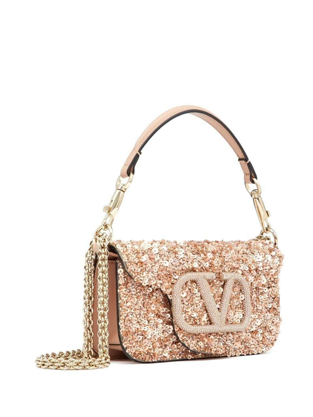 Valentino Garavani Mini VSling Crystal Embellished Top Handle Bag