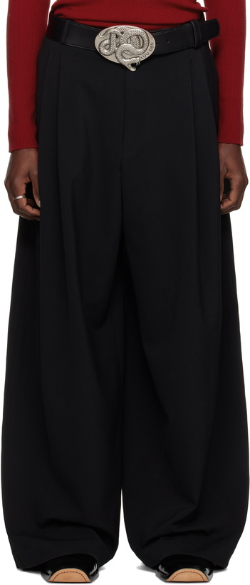 Photo: LU'U DAN Black Jumbo Wide Leg Trousers