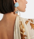 Magda Butrym Rose embellished drop earrings