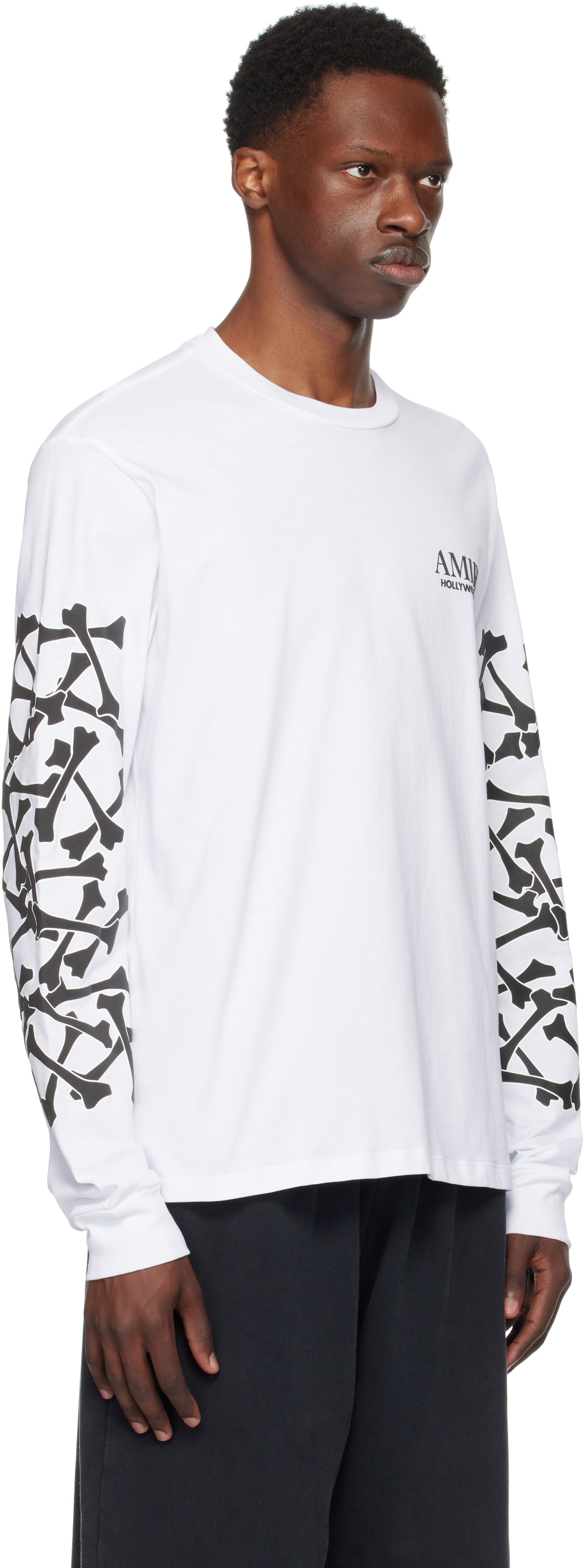 AMIRI White Bones Stacked Long Sleeve T-shirt Amiri