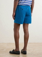 Noah - Straight-Leg Cotton-Canvas Shorts - Blue