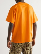 WTAPS - Logo-Appliquéd Cotton-Blend Jersey T-Shirt - Orange