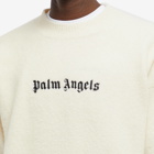 Palm Angels Men's Classic Logo Crew Knit in Butter