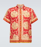 Bode - Coral Bells silk bowling shirt