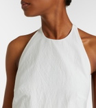 Róhe Halterneck cotton-blend poplin midi dress