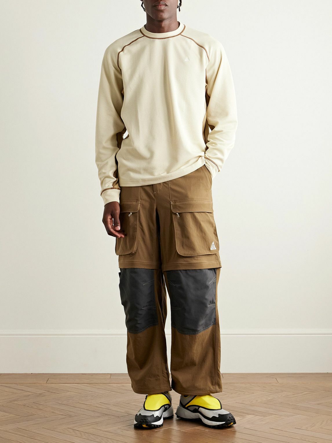 Nike - ACG Smith Summit Straight-Leg Convertible Shell Cargo Trousers - Brown