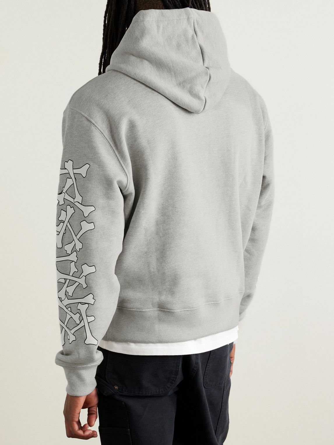 AMIRI - Bones Stacked Logo-Appliquéd Printed Cotton-Jersey