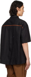 Feng Chen Wang Black Patchwork Shirt