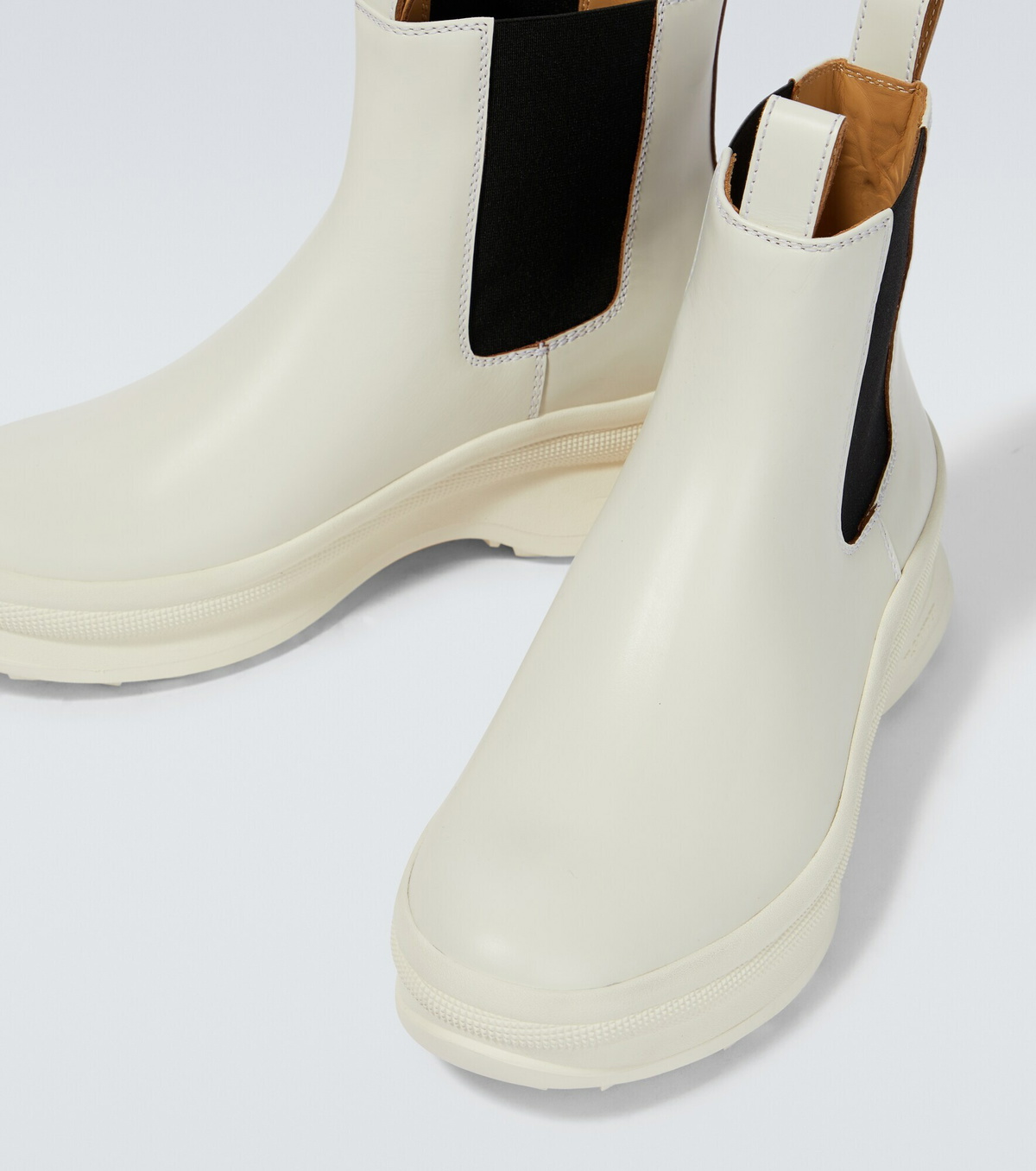 jil sander leather chelsea boots