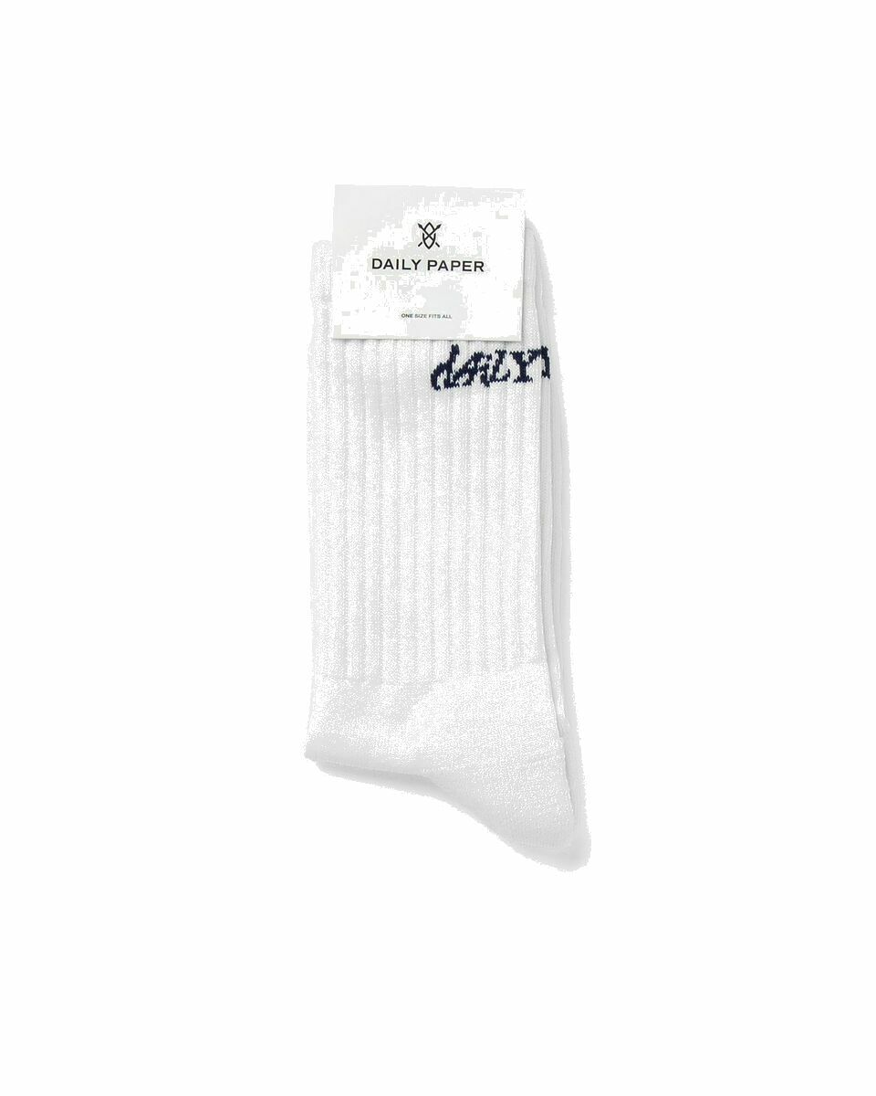 Photo: Daily Paper Unified Type Sock White - Mens - Socks