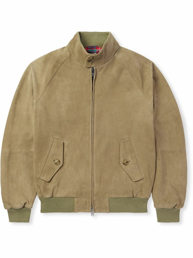Photo: Baracuta - G9 Suede Harrington Jacket - Neutrals