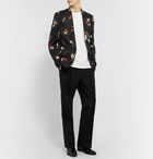 AMIRI - Black Slim-Fit Printed Floral-Jacquard Suit Jacket - Black