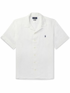 Polo Ralph Lauren - Convertible-Collar Logo-Embroidered Linen Shirt - White