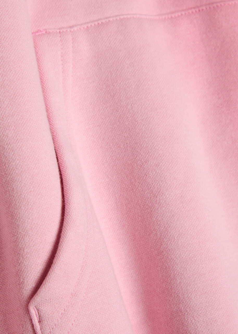 Skims Hooded Cotton-blend Sweatshirt Pink