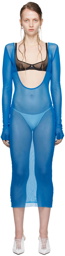 Jean Paul Gaultier Blue Shayne Oliver Edition Midi Dress
