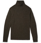 Caruso - Mélange Wool and Cashmere-Blend Mock-Neck Sweater - Green