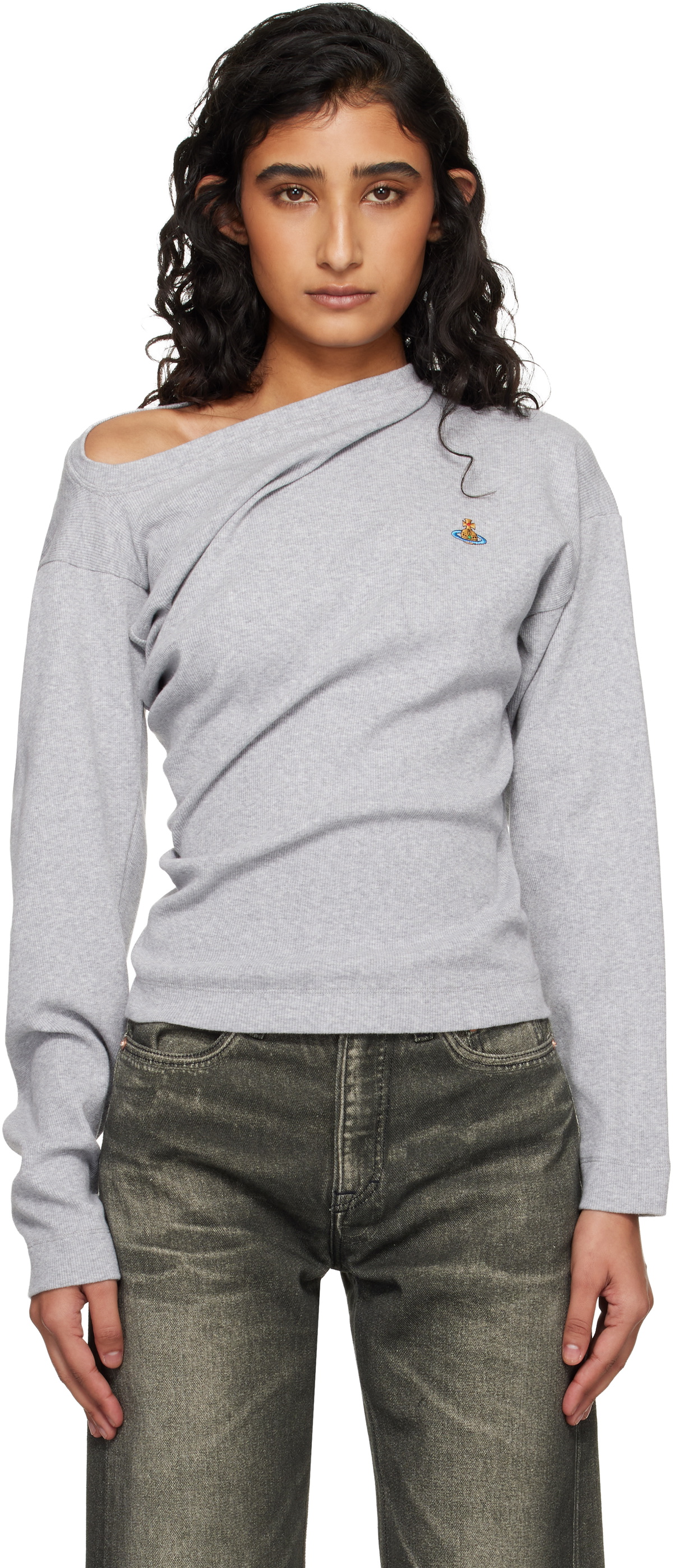 Vivienne Westwood Gray LS Hebo T-shirt