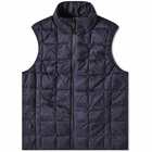 Taion Men's High Neck Zip Down Vest in Navy