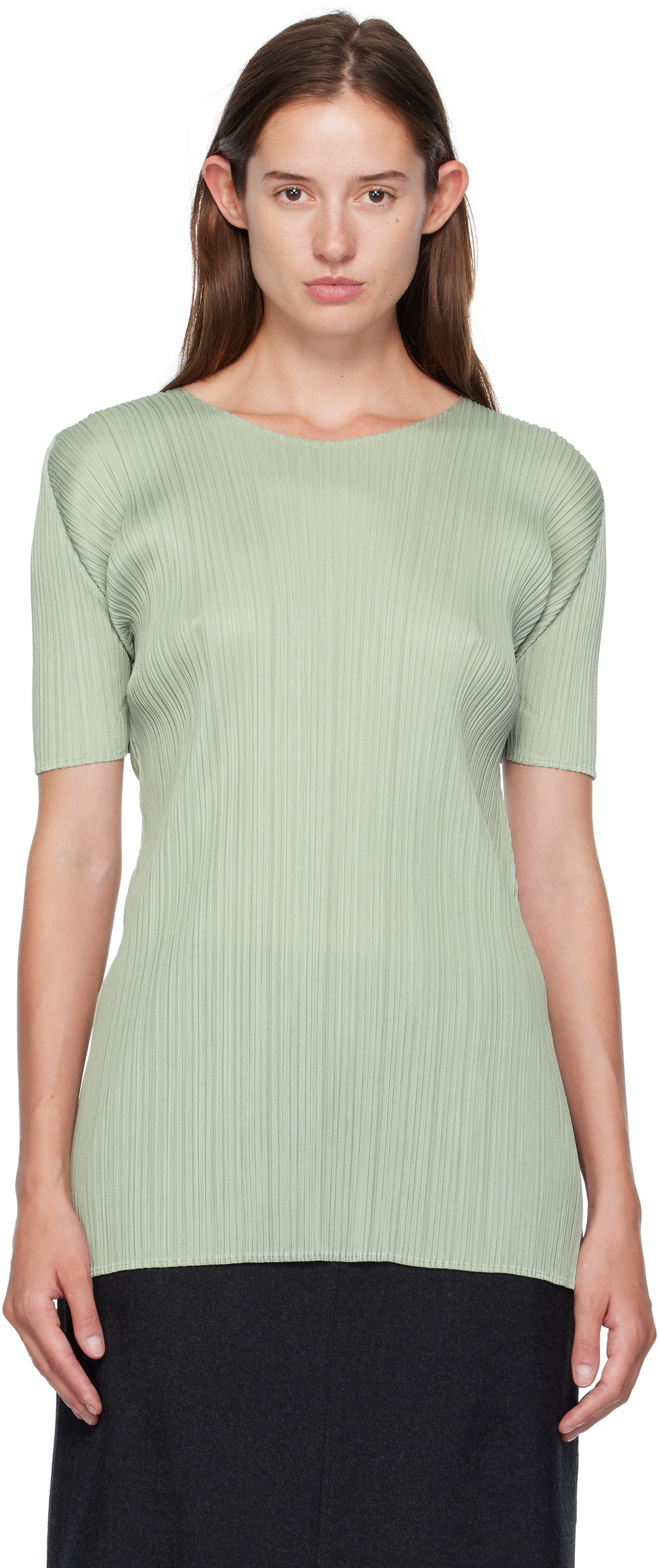 Pleats Please Issey Miyake Black Monthly Colors July T-Shirt