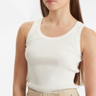 Auralee Women's Cotton Rib Knit Tank Top in White