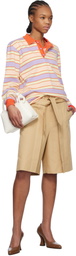 JW Anderson Beige Folded Front Pleat Shorts