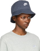 Nike Navy Sportswear Washed Bucket Hat