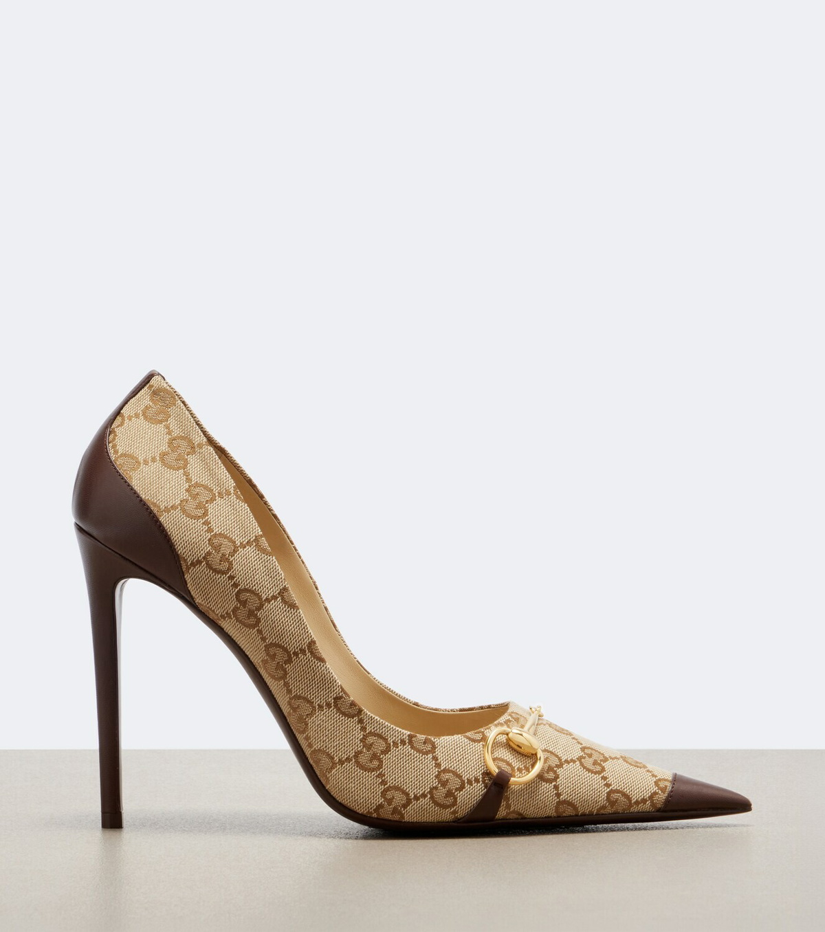 Gucci Donna Horsebit GG Canvas pumps