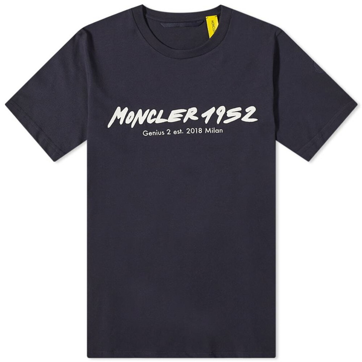 Photo: Moncler Men's Genius 1952 Collection Logo T-Shirt in Navy