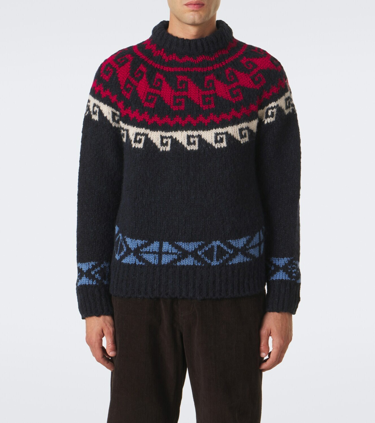 Moncler Grenoble Fair Isle wool and alpaca-blend sweater