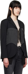 Andersson Bell Black Corset Inserted Blazer