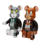 Medicom BE@RBRICK Tom & Jerry in Hogwarts House Robes 100% & in Multi 