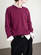 CELINE - Wool and Cashmere-Blend Sweater - Burgundy