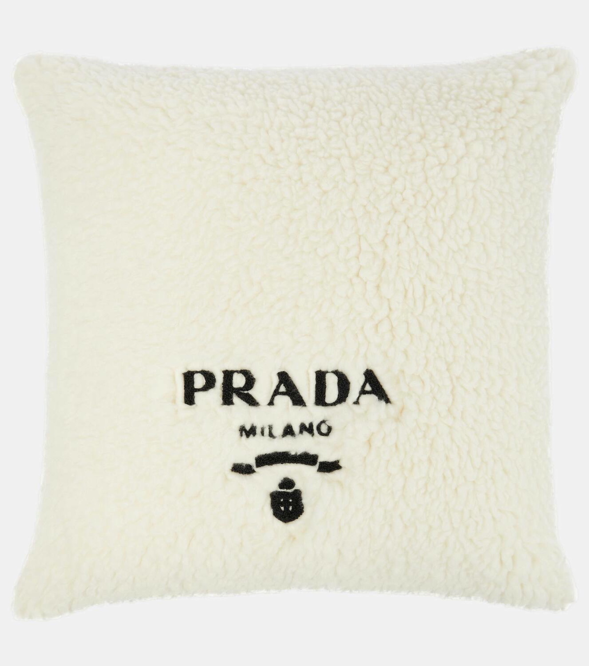 Prada Logo wool, silk and cashmere cushion