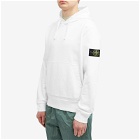 Stone Island Men's Garment Dyed Popover Hoodie in White