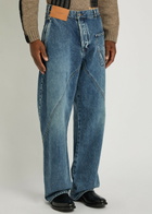 JW Anderson Twisted Workwear Straight-leg Jeans Mid Blu
