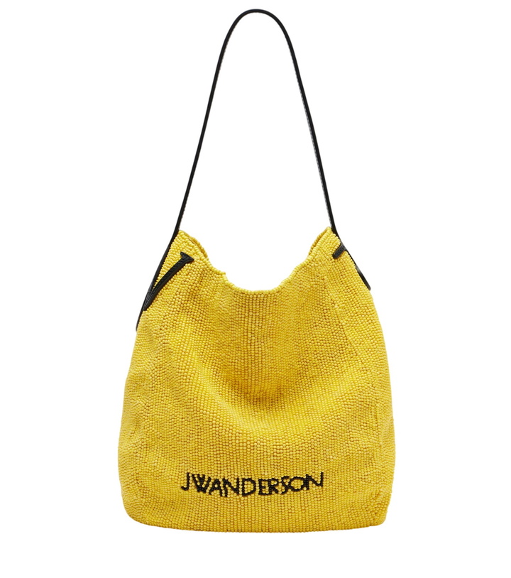 Photo: JW Anderson Bulb Small beaded leather-trimmed shoulder bag