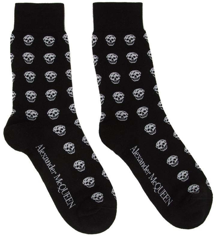 Photo: Alexander McQueen Black & White Skull Sport Short Socks