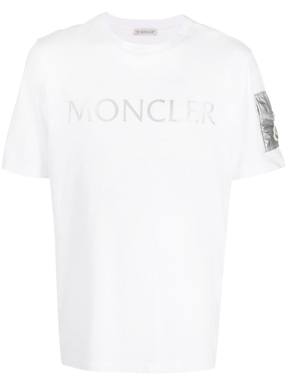 Moncler - Logo-Flocked Cotton-Jersey T-Shirt - White Moncler