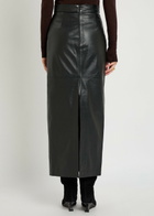 Skiim Huguette Leather Maxi Skirt Black
