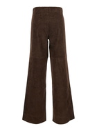 ARMA karina Brown Wide Pants In Leather Woman