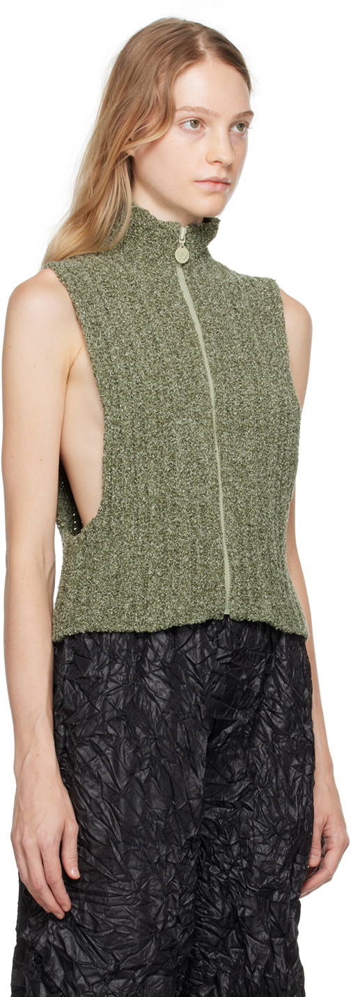 OPEN YY Khaki Zip Vest