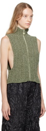 OPEN YY Khaki Zip Vest