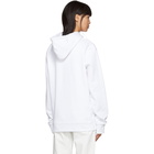 Helmut Lang White Logo Hoodie